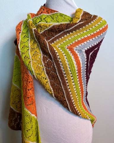 Painted Leaves Shawl